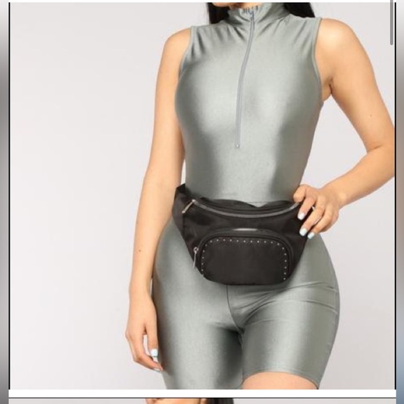 Silver Biker Short Romper - Picture 1 of 2